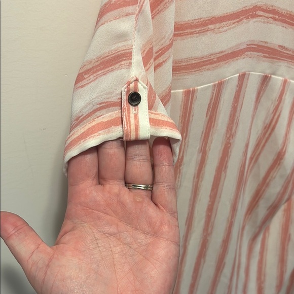 Maurice’s size XL Striped Pink and White Women's Top - Picture 4 of 4